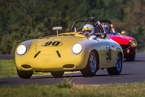 Vintage "Bathtub' Porsche 356 at VIR