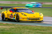 3/4 Pan at VIR - the feeling of motion of the panned Corvette is enhanced by the blurred car following it.