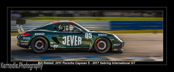 Bill Riddell, 2011 Porsche Cayman S (3400 cc)