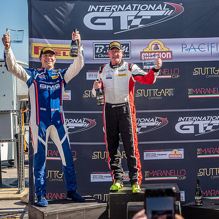 Mission Foods GT3 Cup Sprint #!2 podium - Brent Holden (2nd) and