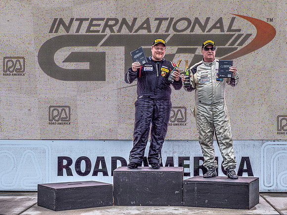 Podium IGT Sprint #2 -- (left to right) William Wachs (1st in St