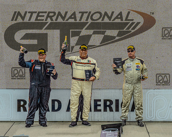 Podium IGT Sprint #1 -- (left to right) William Wachs (1st in St